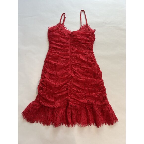 For Love & Lemons Della Mini Dress in Red - Picture 3 of 4